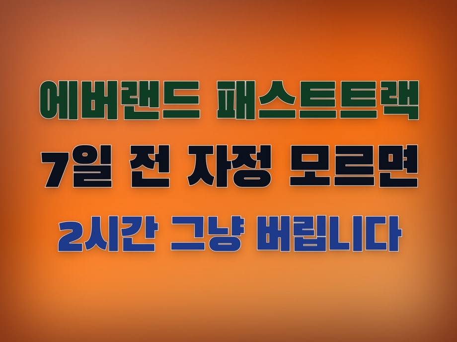 에버랜드 패스트트랙